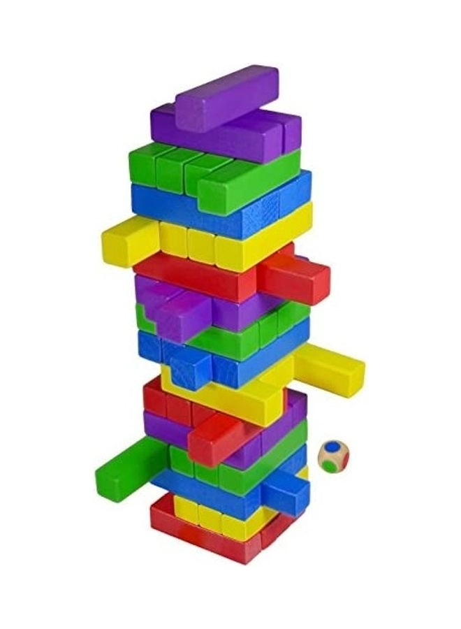 CoolToys Timber Tower Wooden Block Stacking Game - 60pcs