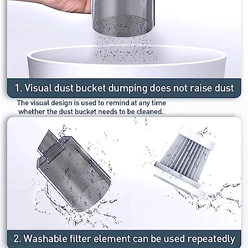 Mini Car Vacuum Cleaner - 9000PA Cordless Rechargeable