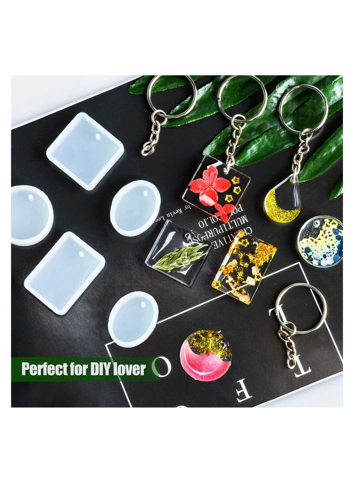 Silicone Molds - 20 Pcs + Keychain Rings - 10