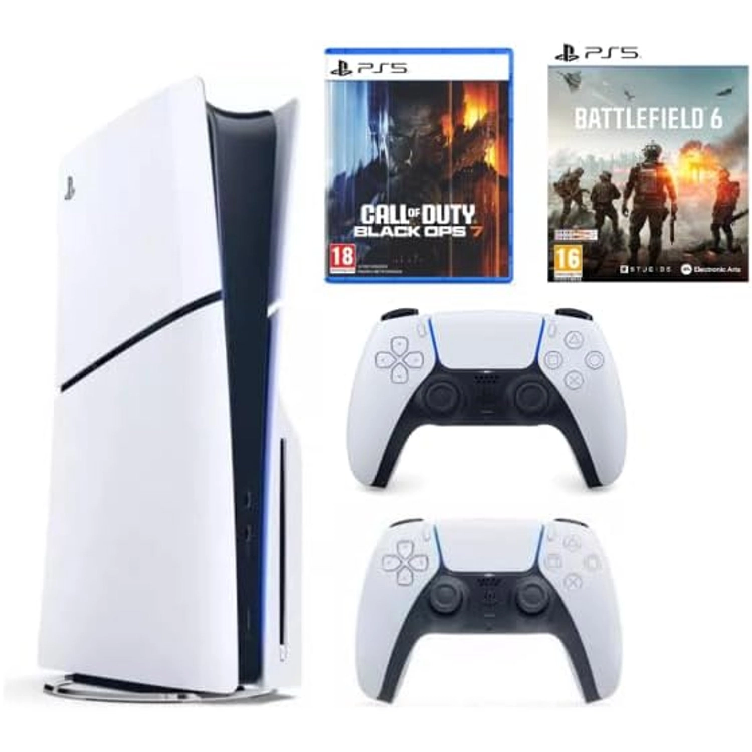 Sony PS5 Slim - 1 TB + Controller + Battlefield 6 + Call of Duty Black Ops 7 International Version