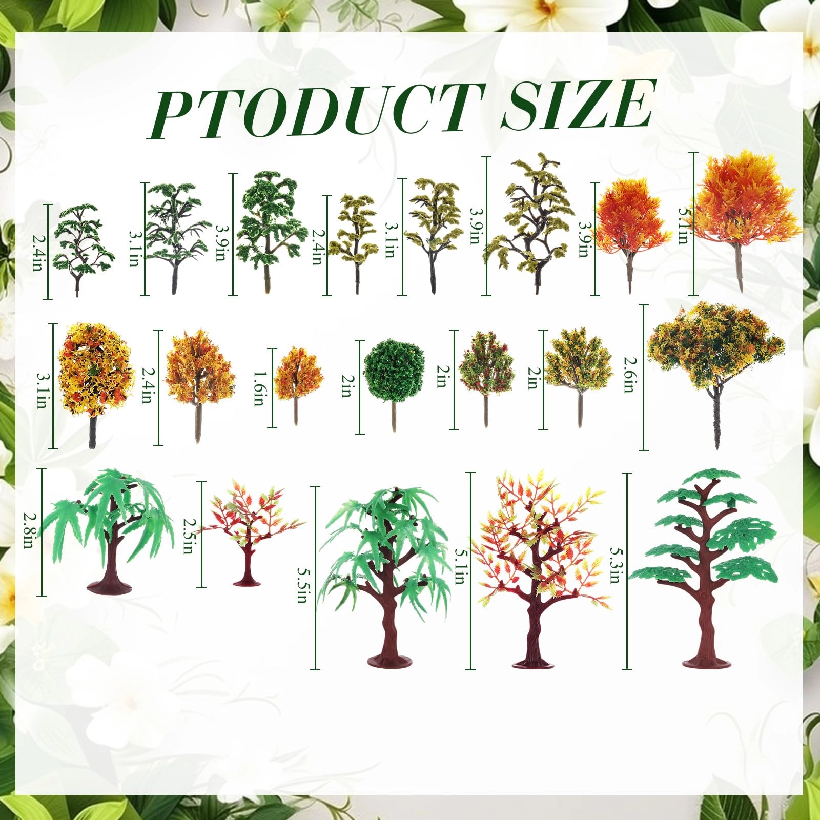 Miniature Model Trees - 28pcs