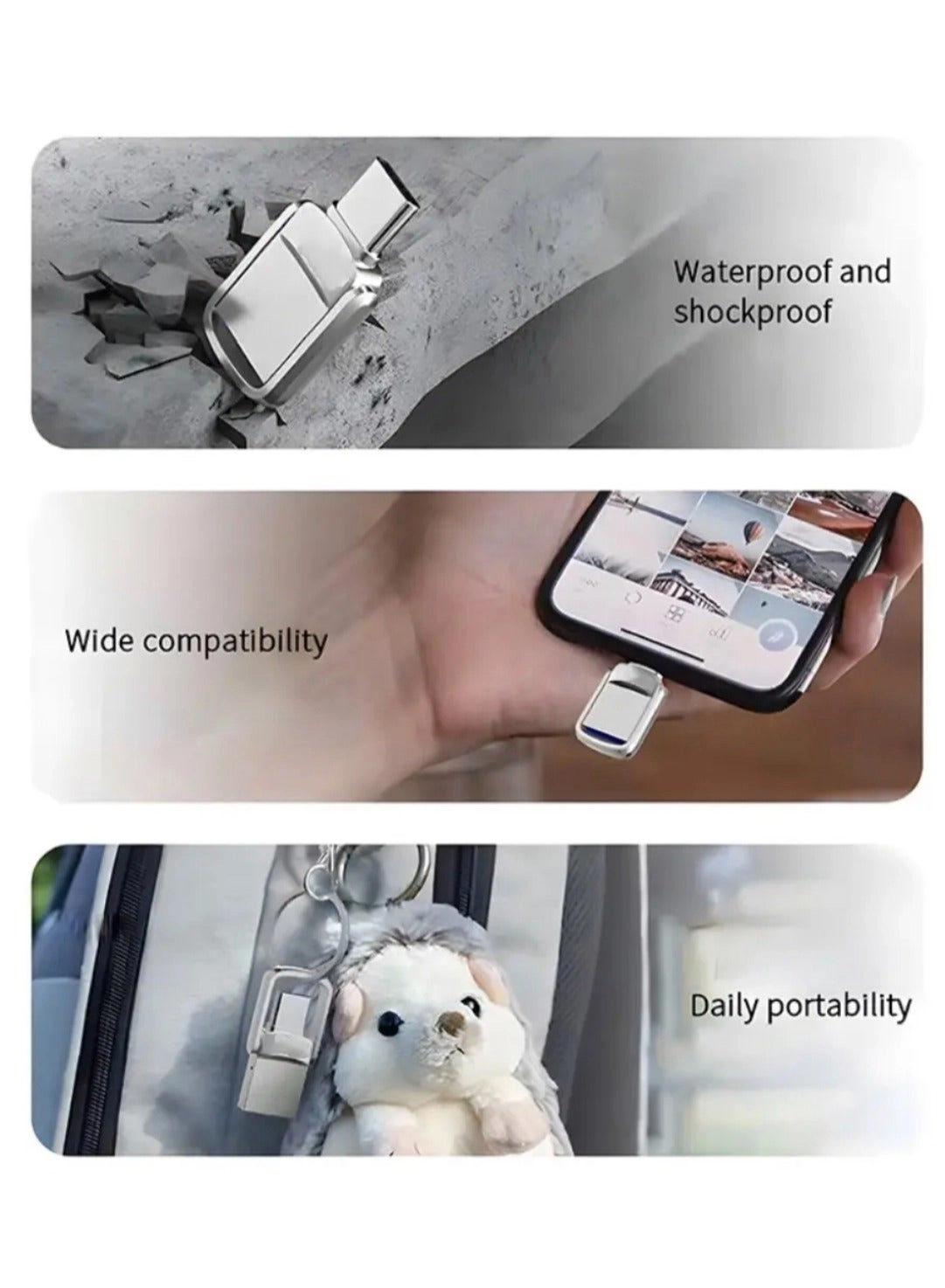 Dual Connector USB Flash Drive - USB Type A USB Type C 2TB
