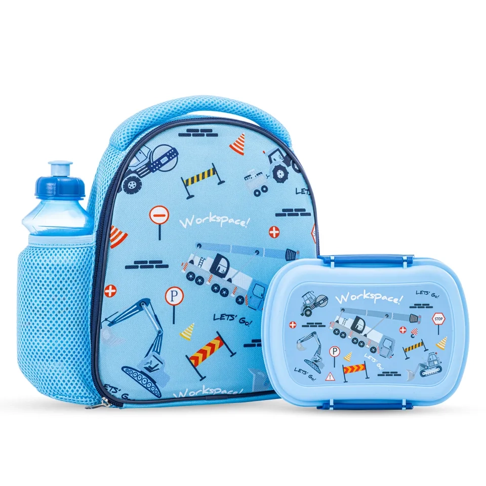 Lunch Bag - Dinosaurs + Lunch Box - 750 ml + Water Bottle - 450ml