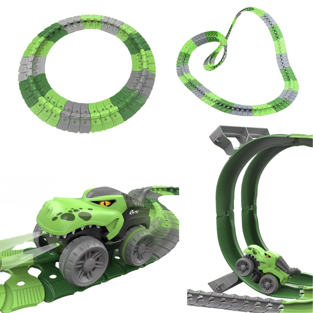 Orbital Dino Track Vehicle Playset - 138 pcs