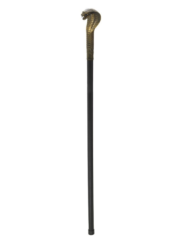 Party Zone Voodoo Walking Stick Cane - 111cm/44in Snake Head 4pc Adults