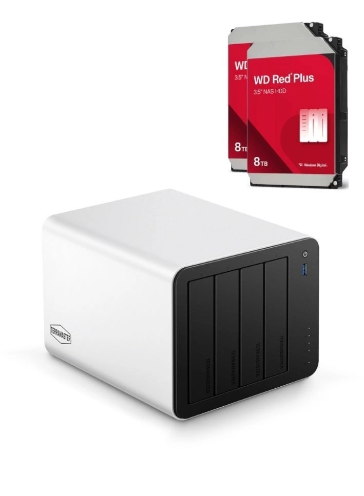 TerraMaster F4-425 Plus 4-Bay 16TB - 2 x 8TB WD Red Plus