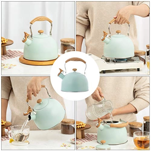 Whistling Tea Kettle - Wooden stainless steel 2.5L