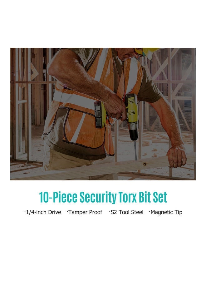 T10 Security Torx Bit Set - 10 100mm(3.93in)