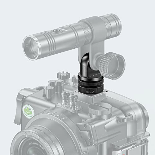 Diving Cold Shoe Adapter - YS Head Dual Nut Screw Stand Aluminum