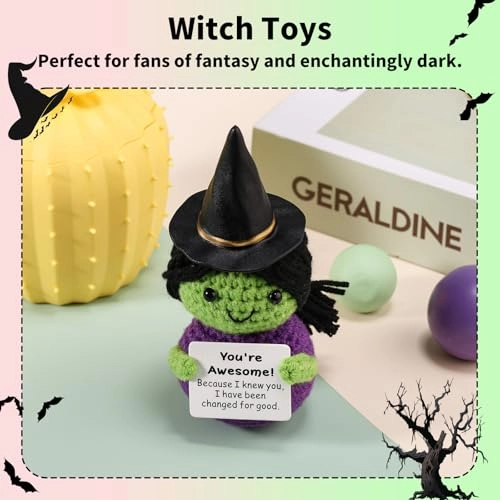 Crochet Witch Doll - 5.5 Inch Wool Hat