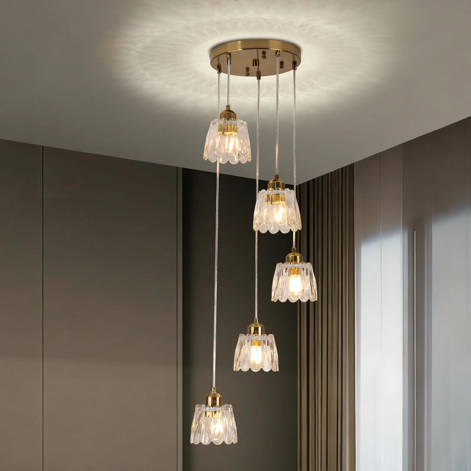 YPQXYHDA 5-Light Pendant Light - 1150mm
