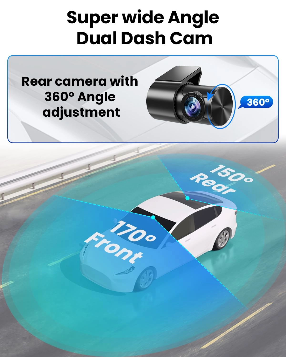 Dash Cam Front and Rear - 4K/1080P