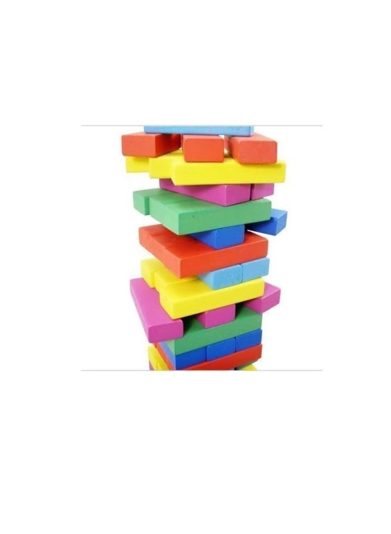 Wooden Tumbling Tower Blocks - 54 pcs