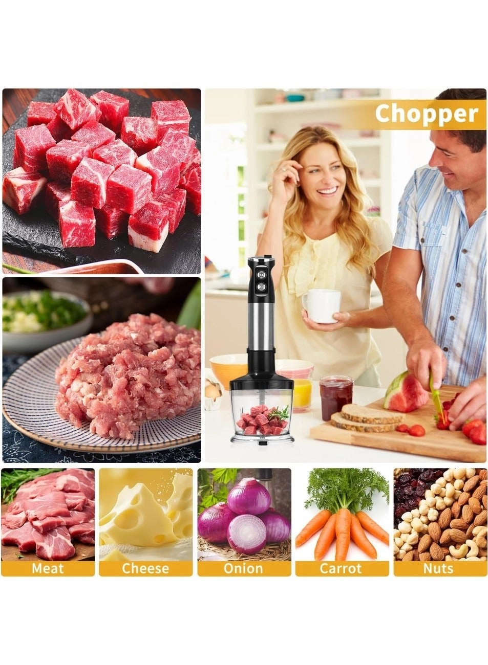 HB-8001 - 5-in-1 Hand Immersion Blender