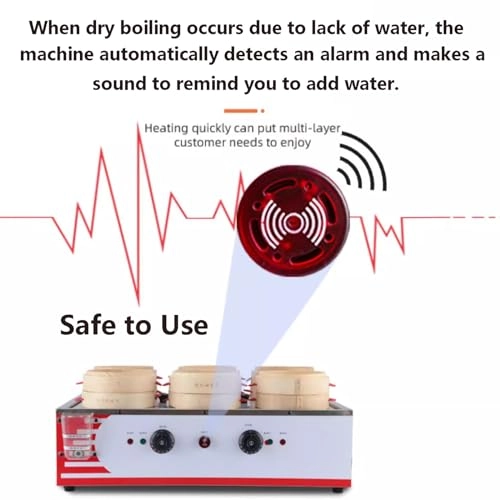 Electric Steamer - 2/4/6-Hole Commercial 30~110°C