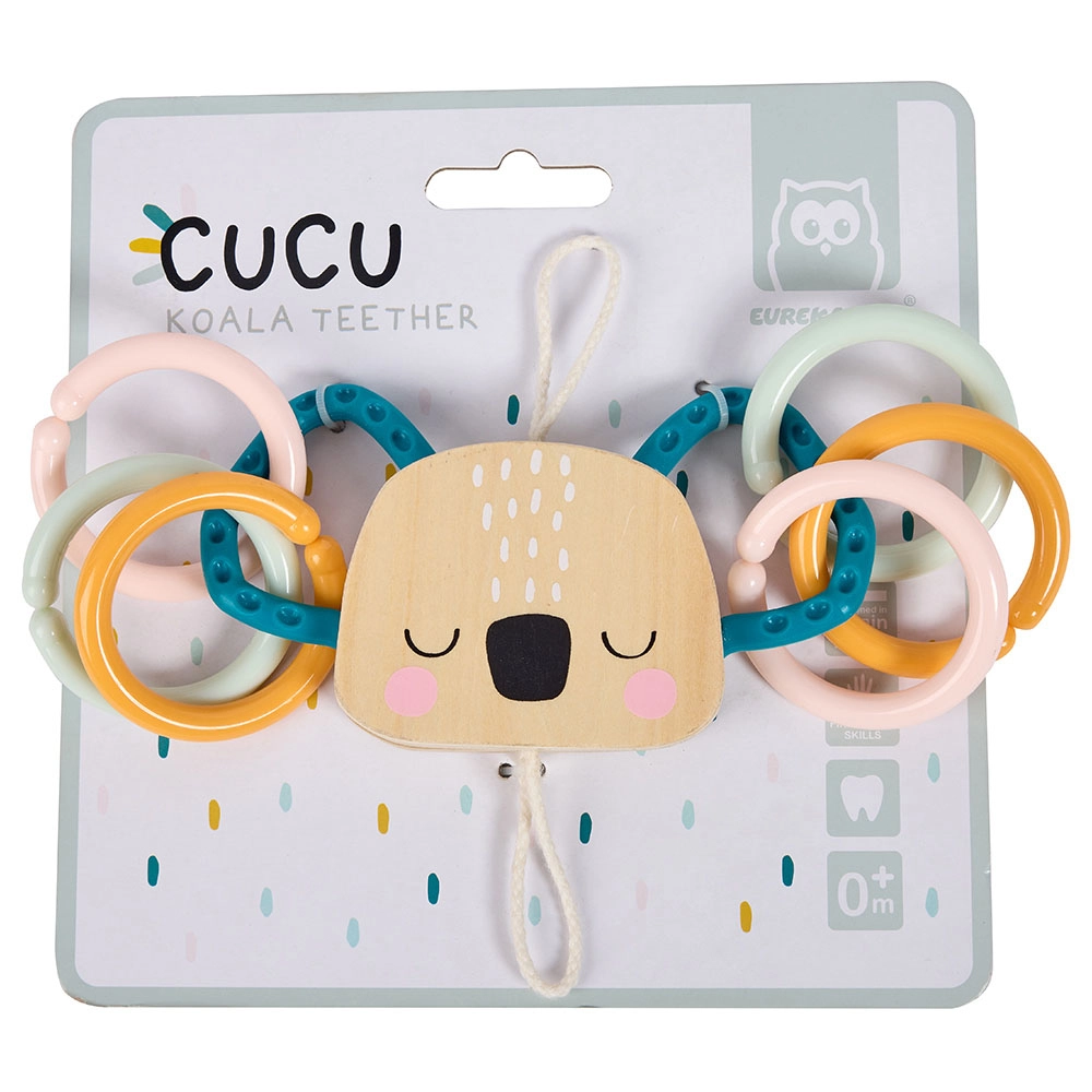 Cucu Teether Koala - Wood, silicone and plastic.