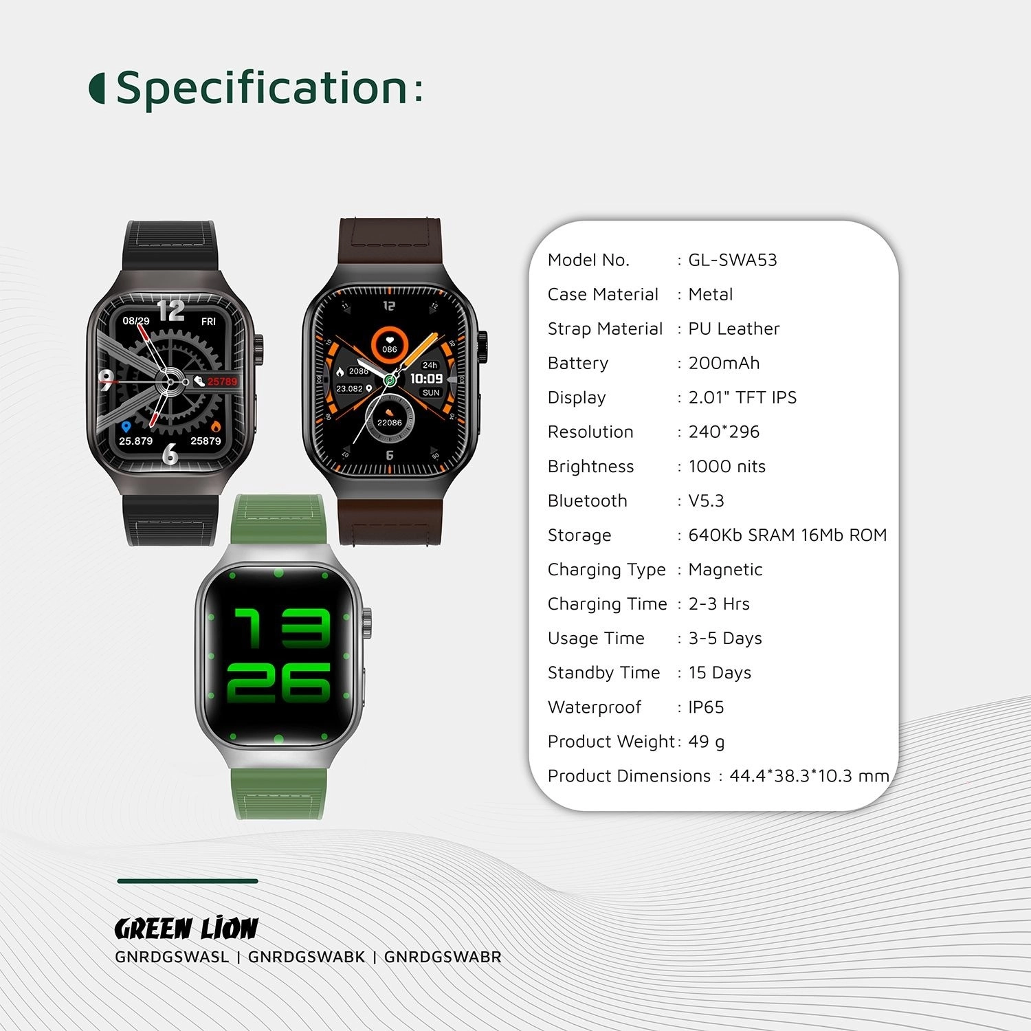Ridge Smart Watch Metal