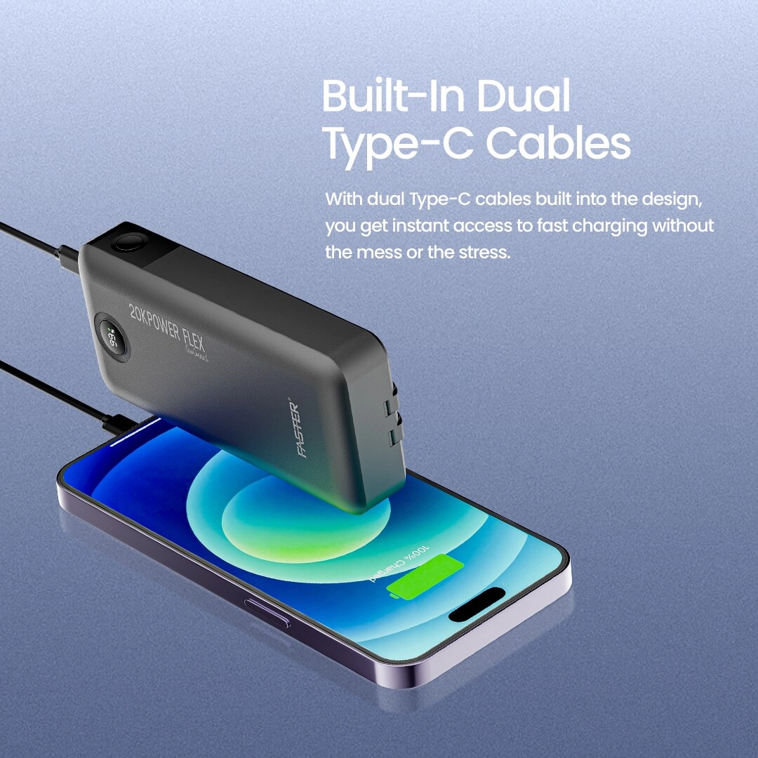PF20K - 20,000mAh 22.5W 2 USB-A 1 USB-C