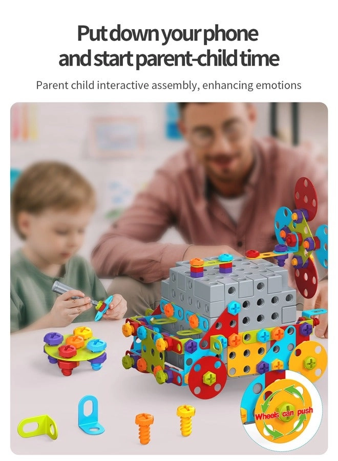 Screw Building Block Table - 366 pcs