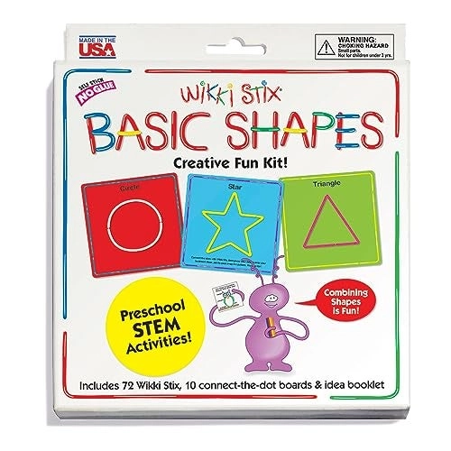 Wikki Stix Co Basic Shapes Cards Kit - 72 pcs 10 pcs