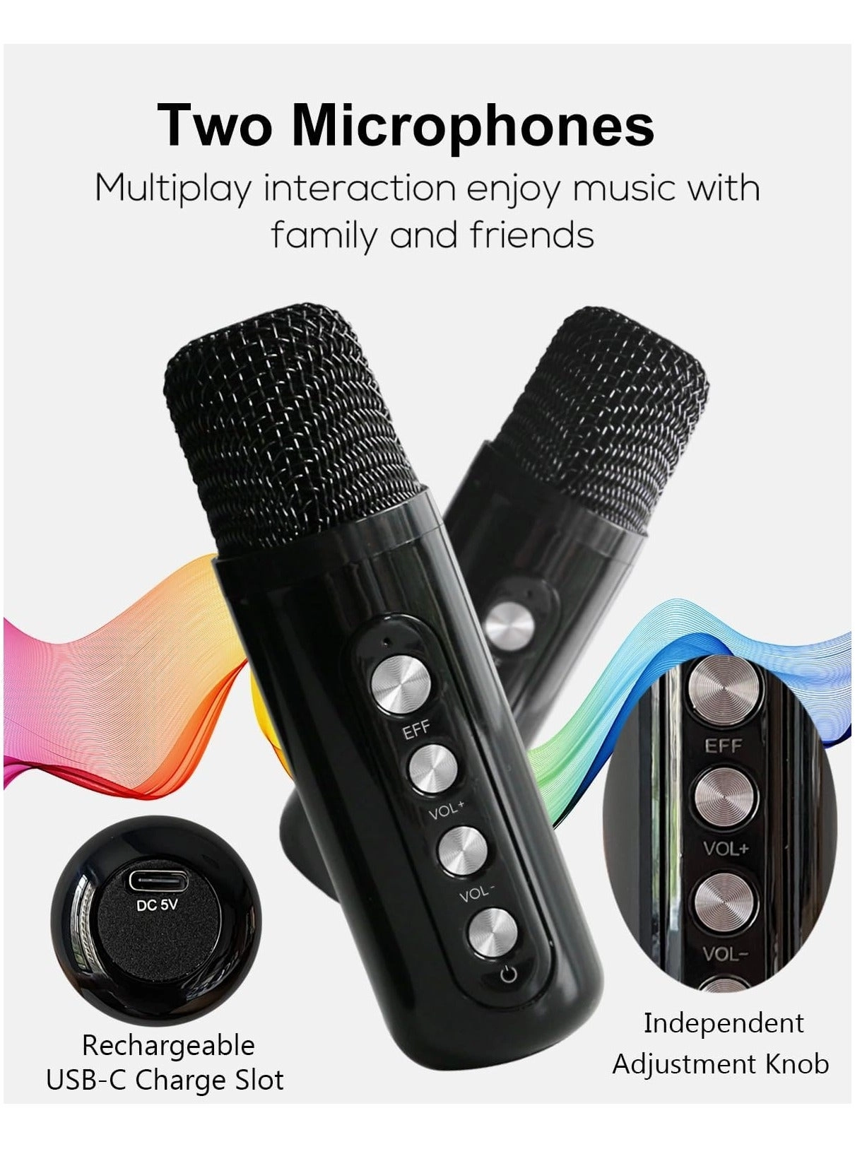 MMF-307 - 2 x Handheld Wireless Microphones 10W