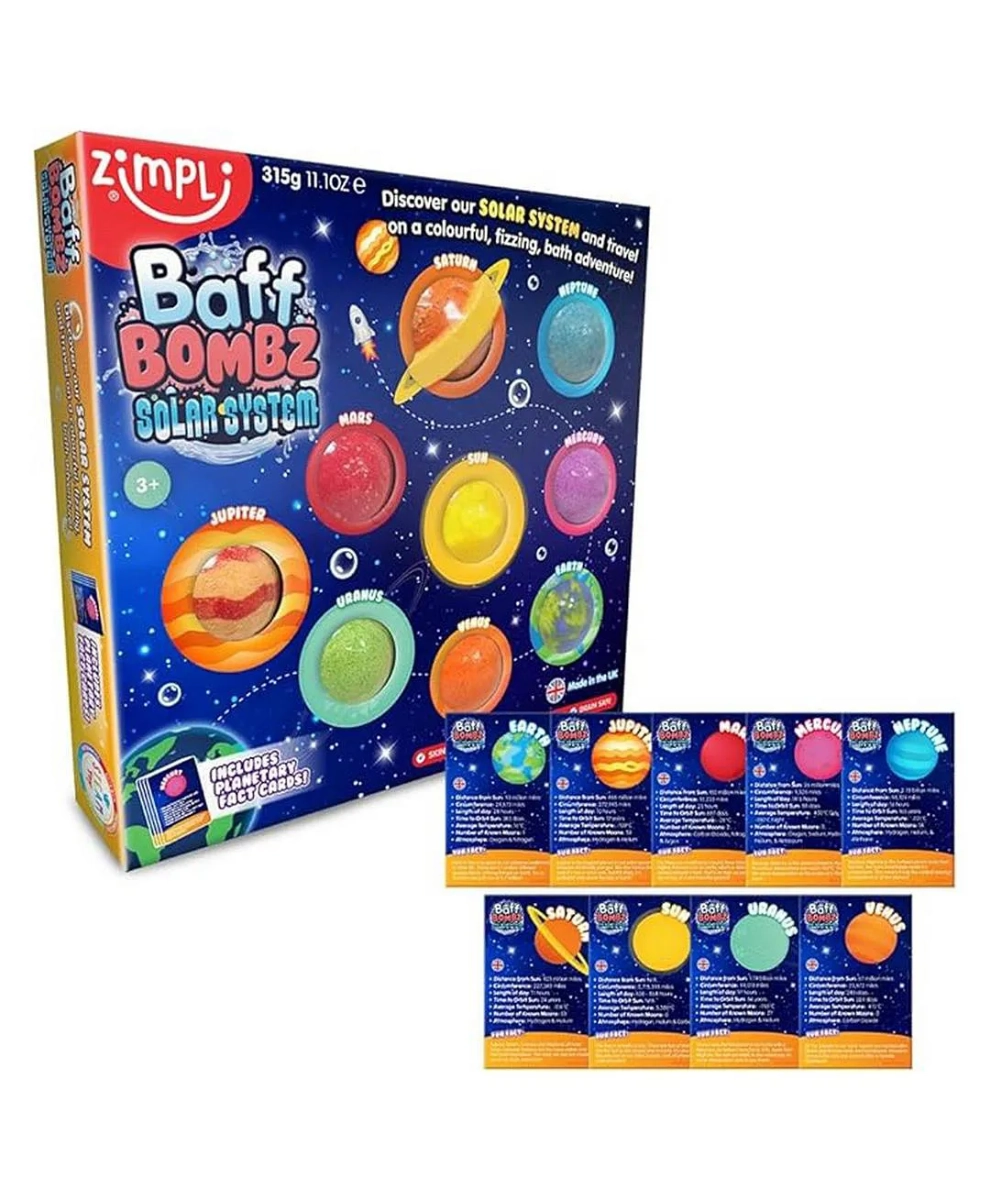 Zimpli Kids Baff Bombz Solar System Planet Bath - Multi Colour 3 +
