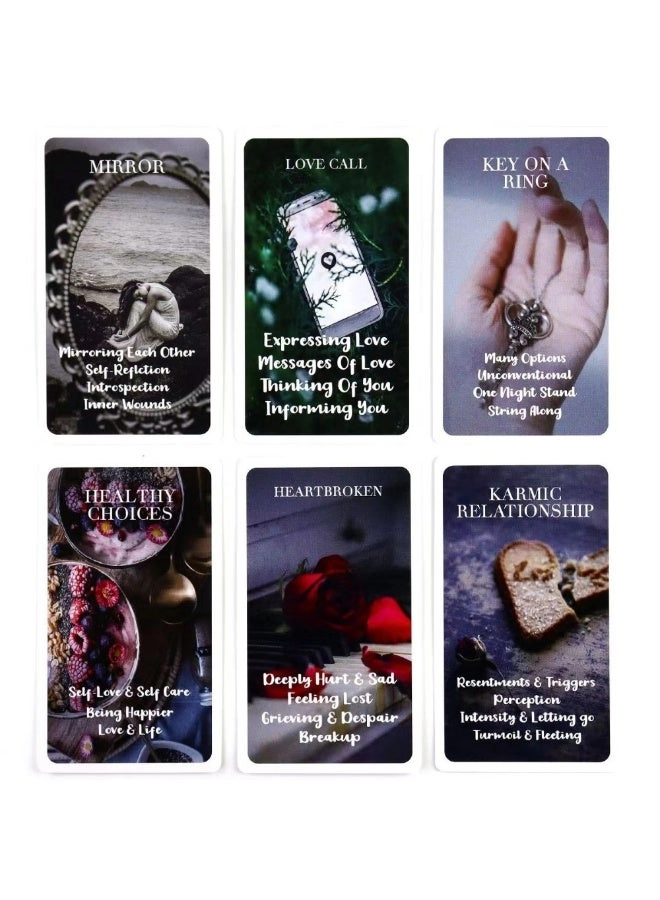 Mysterious Red Rose Divination Card Set - 53 Divination Cards English Version