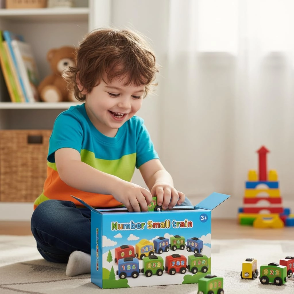 GHAZAL Number-Shaped Train Toy - All Ages 216 pieces