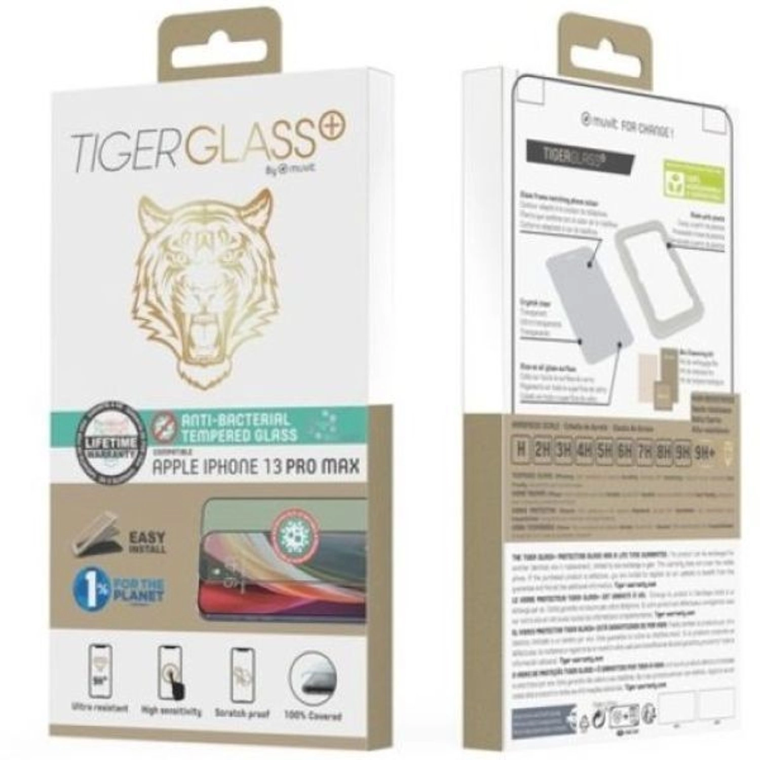 Muvit Clear Tempered Glass Screen Protector for Apple iPhone 13 Pro Max