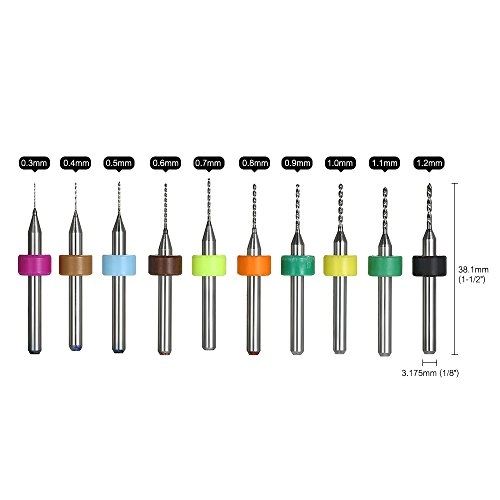 Micro Drill Bits - Steel 10pcs