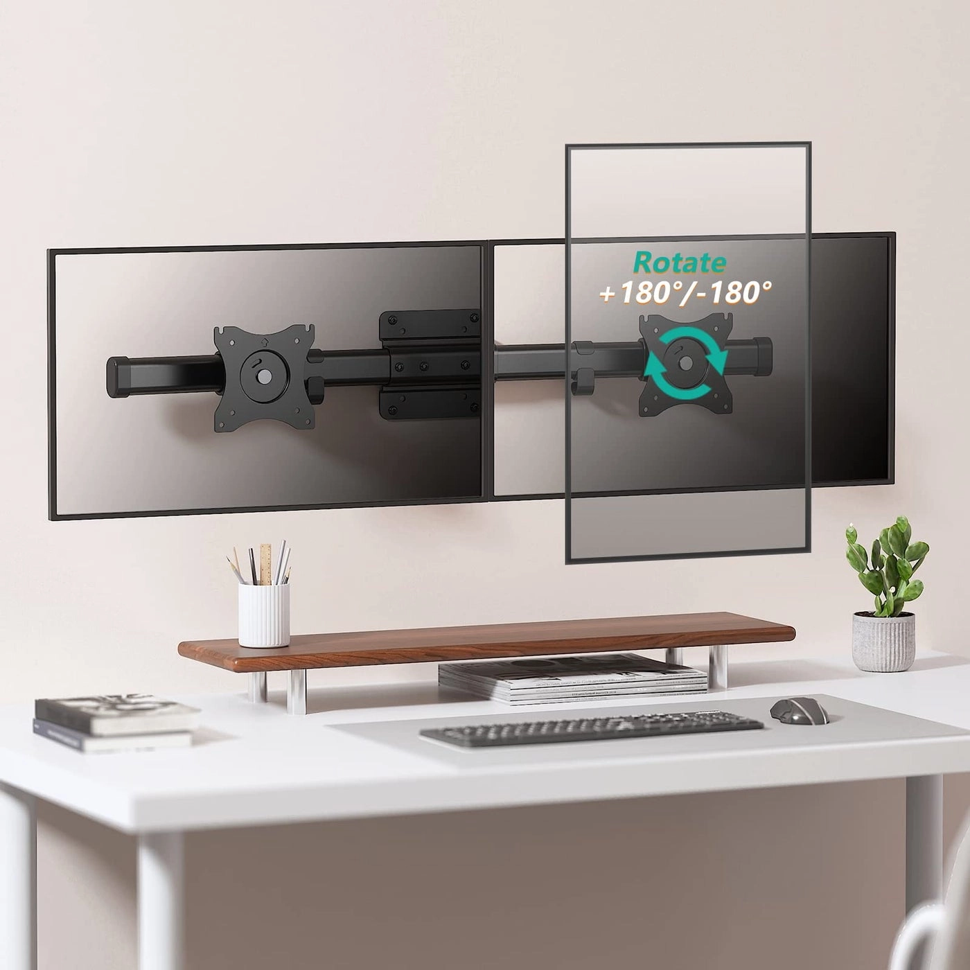 Dual Monitor Wall Mount - 2 27 inch