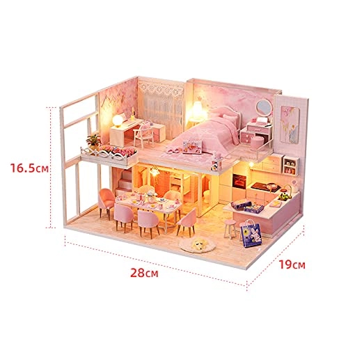 DIY Miniature Doll House Kit - Mini Toy House Dust Proof Cover