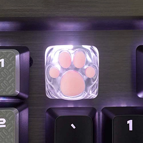 Cute Cat Paw Keycap - Transparent Version ESC Keycap Cherry MX/Gateron Compatible