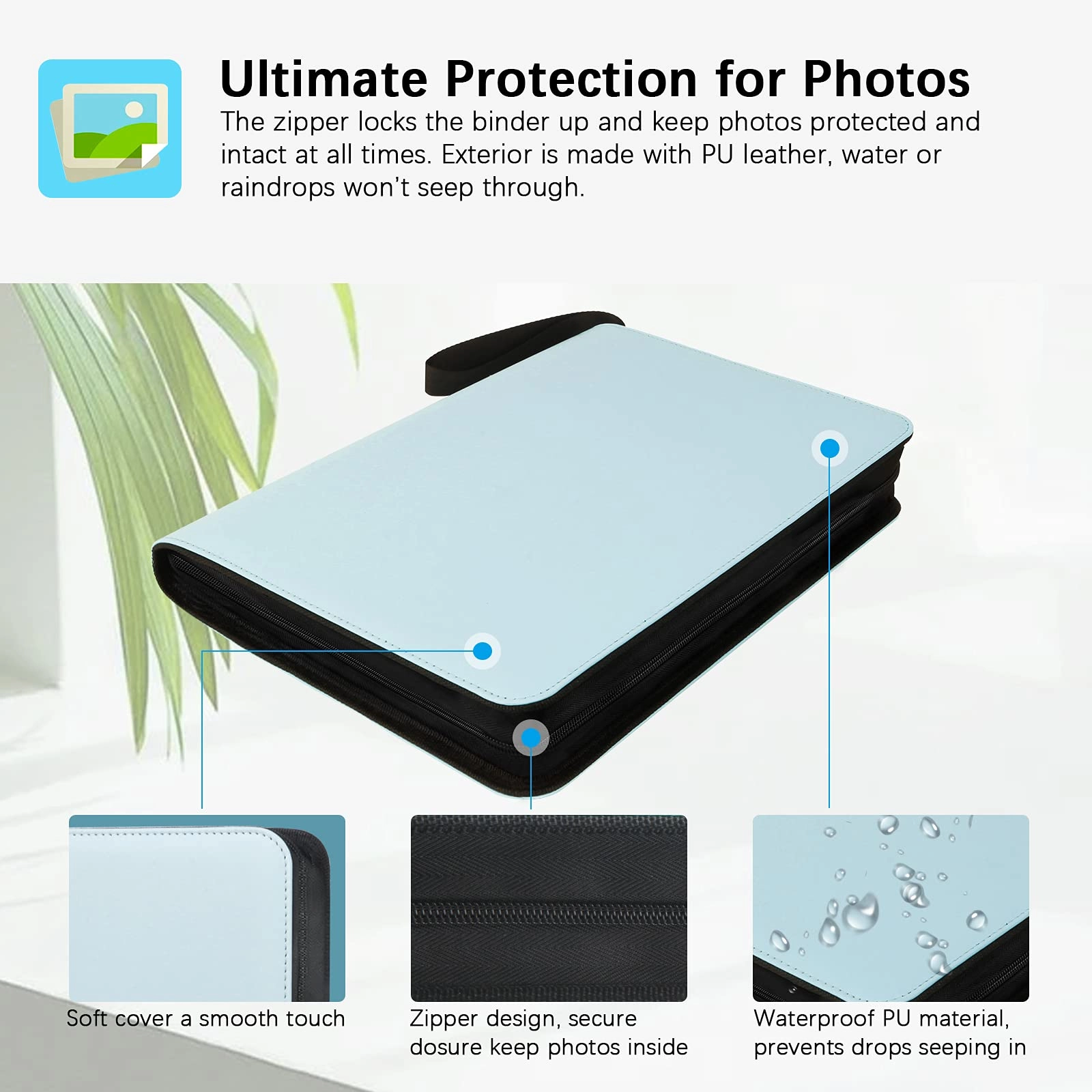 2x3" 540 Pockets Faux Leather Photo Album