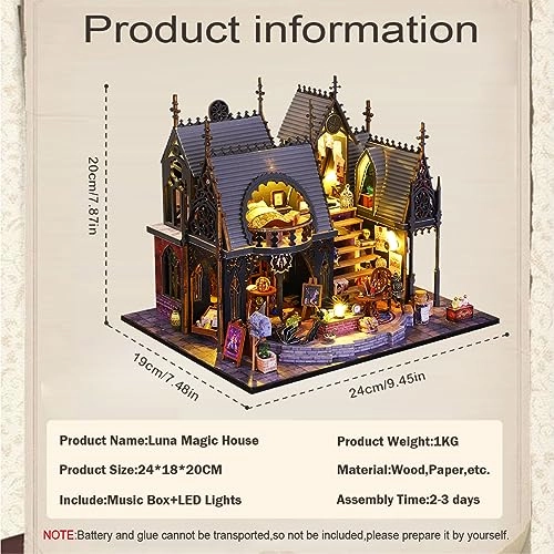 Luna Magic House - LED Lights Paper Plastic Wood