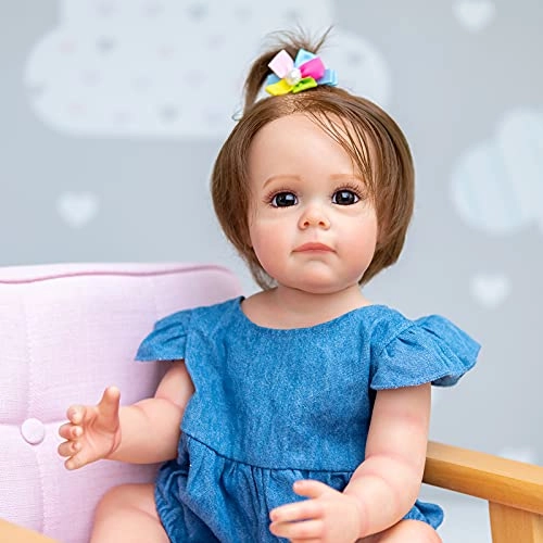 Maggi Reborn Baby Doll - 55 cm Silicone Hand rooted fiber hair