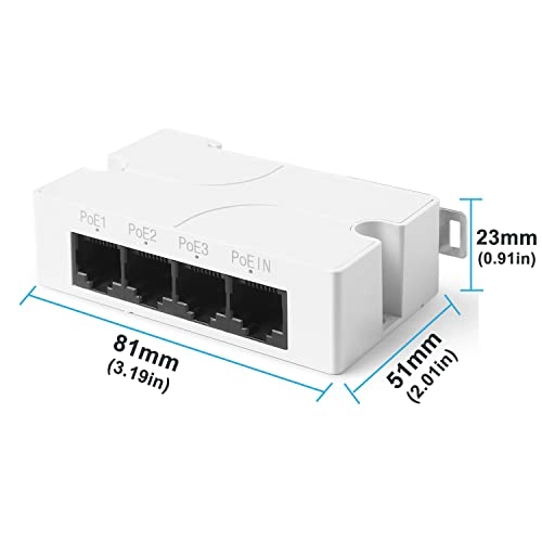 POE5005 - 48-57V 15 Watts Max 3 RJ45 port IEEE 802.3af/at 10/100Mbps