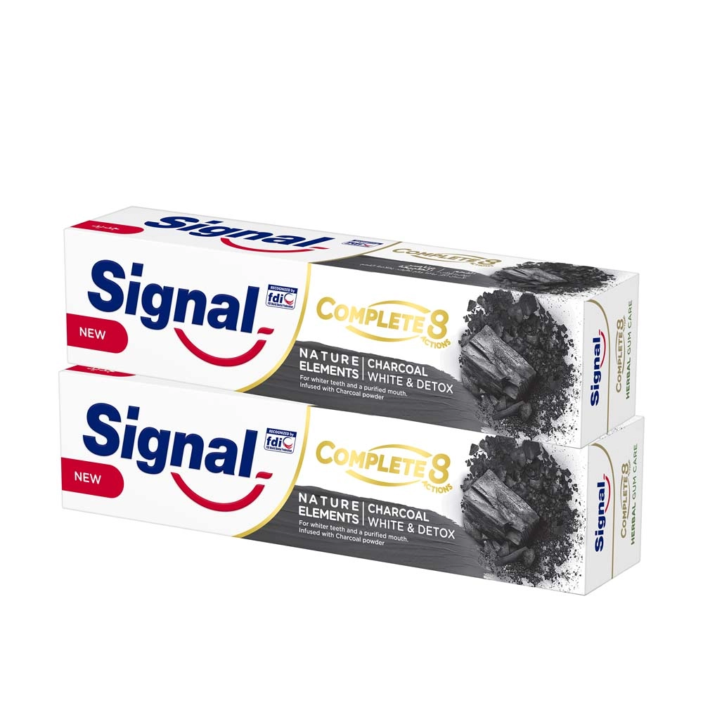 Signal Comblete Charcoal White & Detox Toothpaste 2 x 75ml