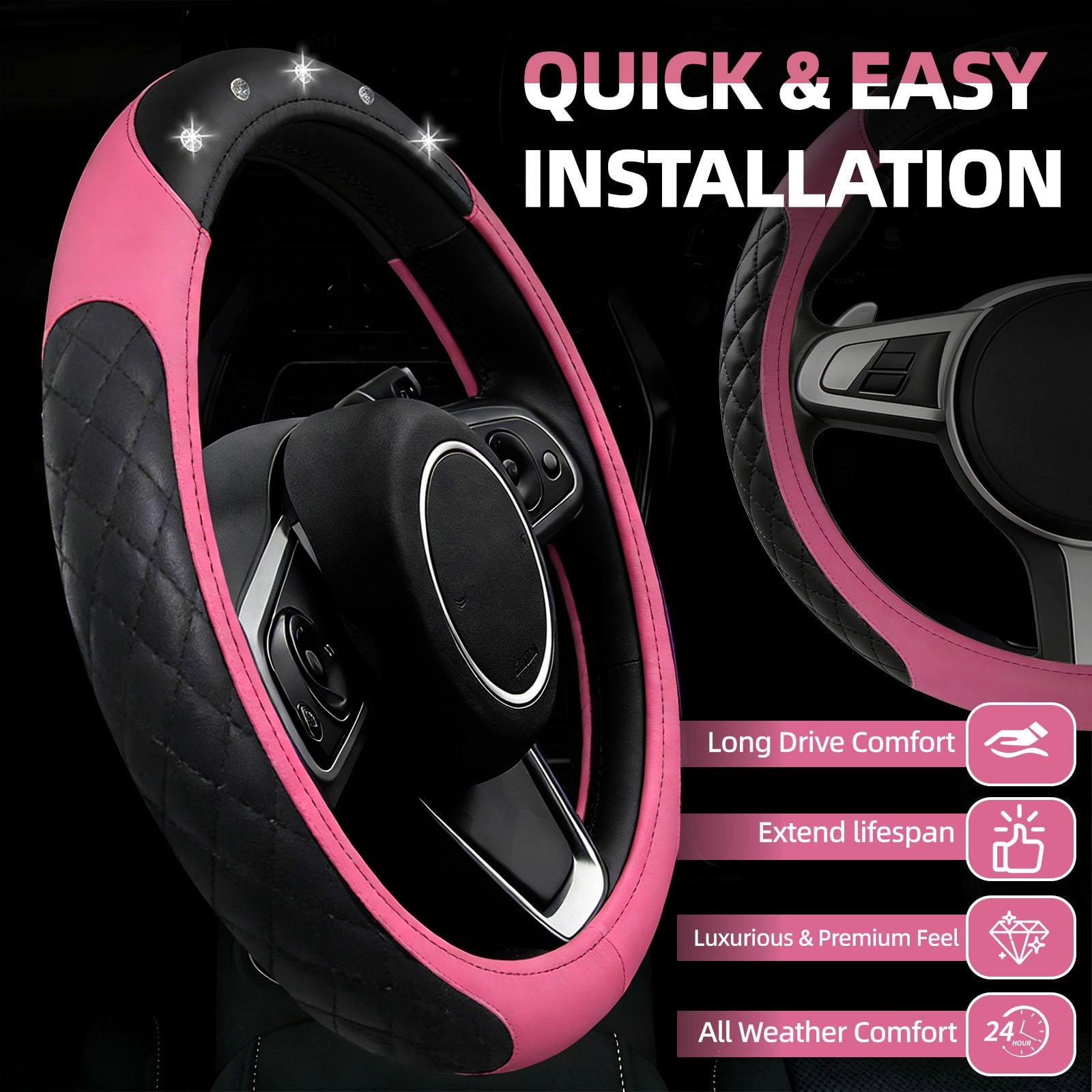 Bling Car Accessories Set