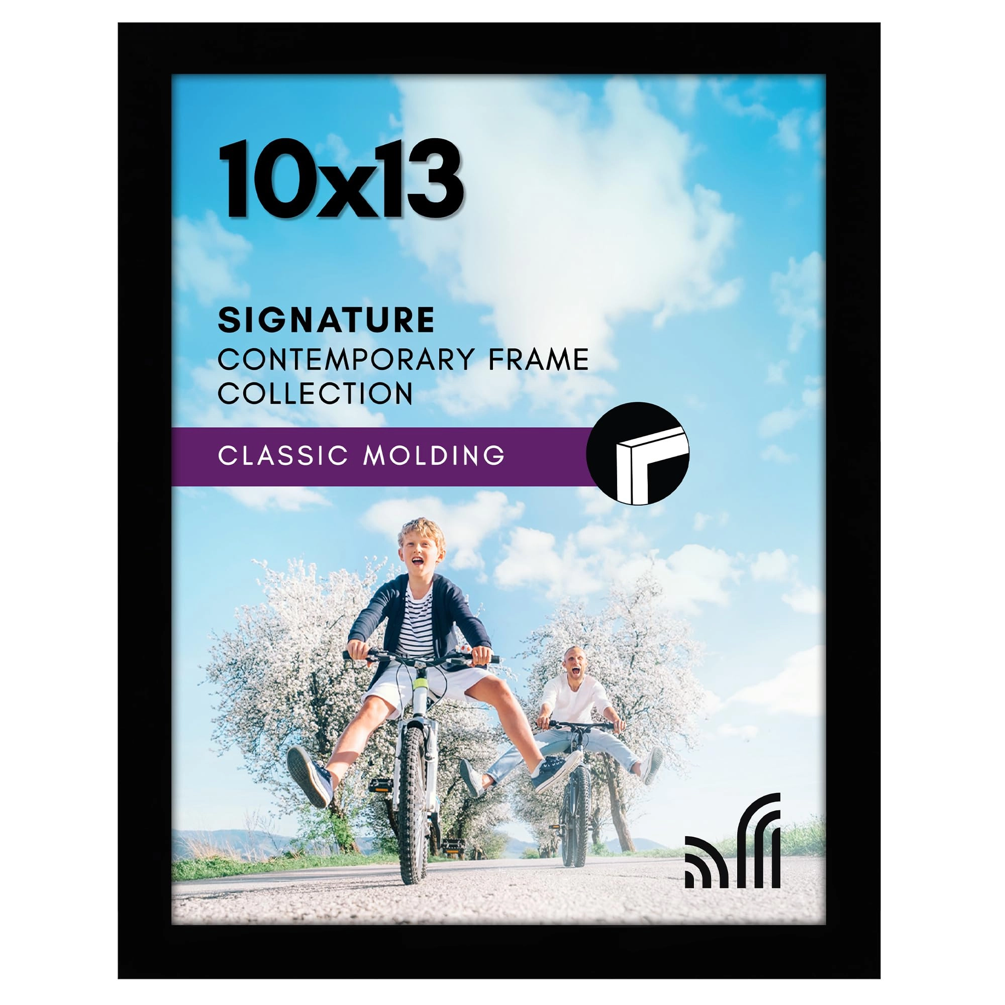 Americanflat Picture Frame - 10x13 Shatter-Resistant Glass Black