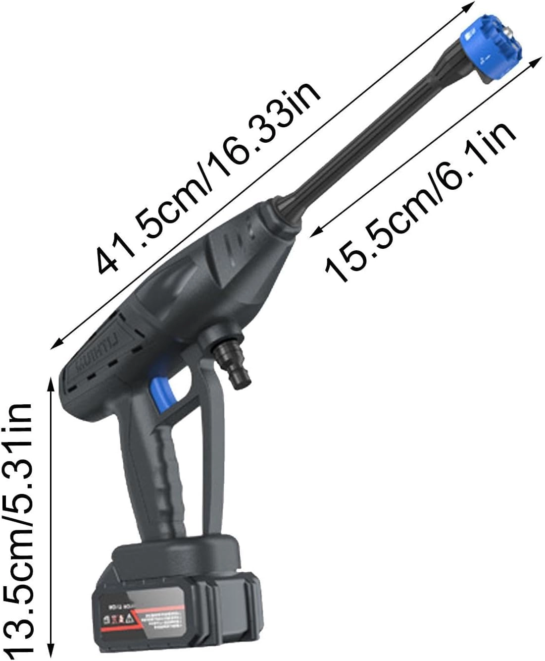 Cordless Portable Pressure Washer Gun - 48V 12000mAh 6 Spray Modes