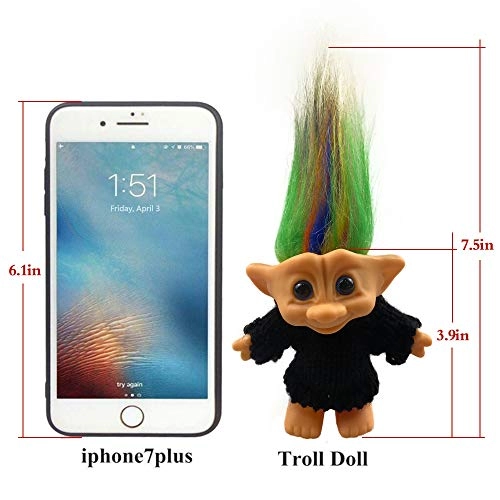 Lucky Troll Doll - 7.5in Wool Black
