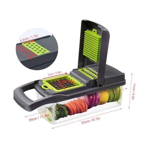 Vegetable Chopper - Multi Function Slicer Grater Dicer
