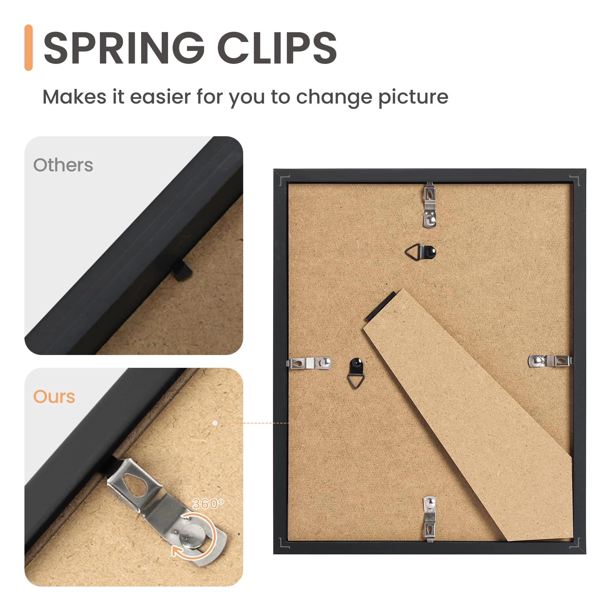 10 Pack Picture Frames - 8x10, 5x7, 4x6