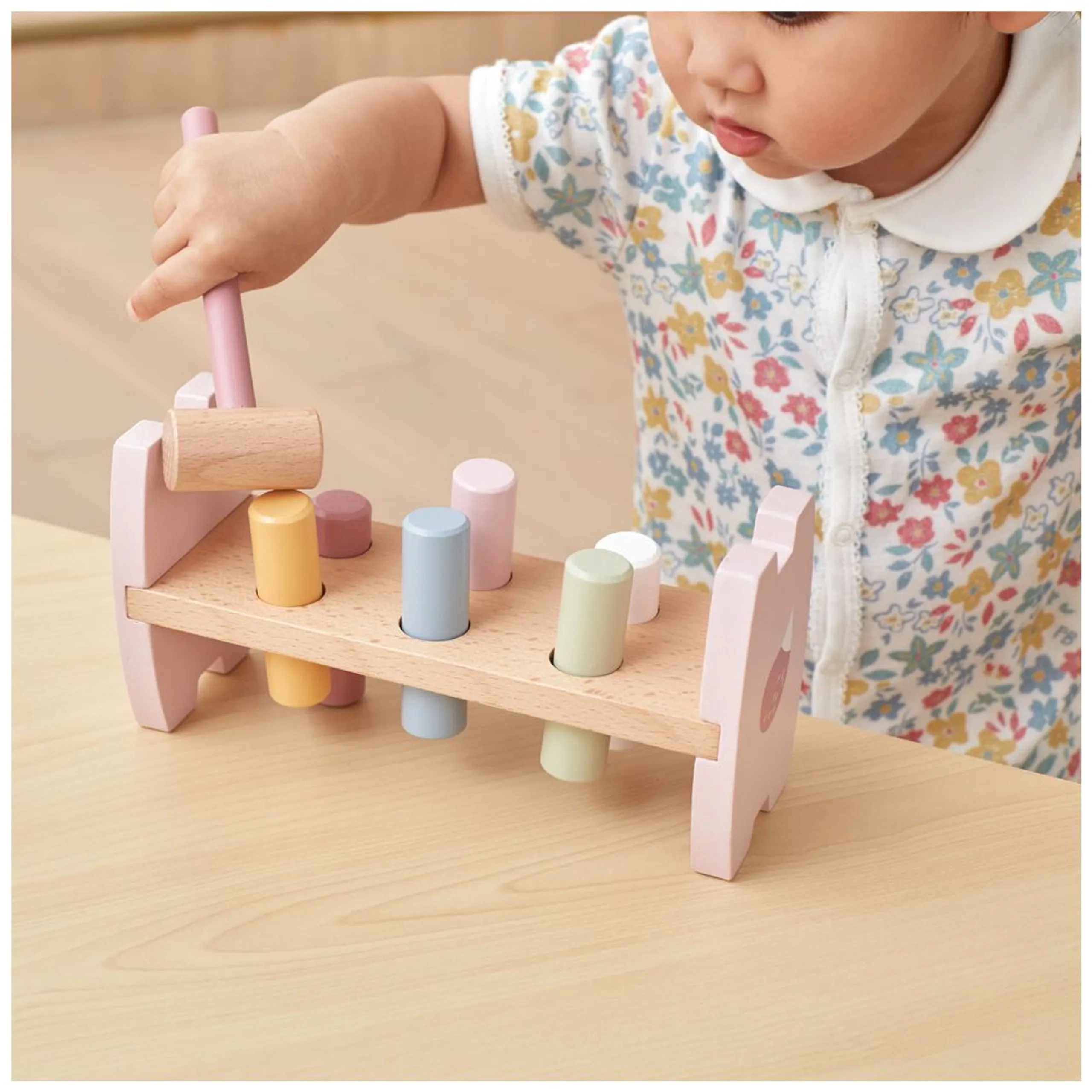 Fox Stacker And Pounding Bench Toy - Suitable for 12 months and above