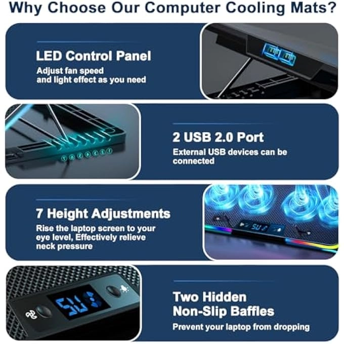 Laptop Cooling Pad - 8 12-17in