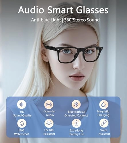 AI Smart Glasses - 116 Languages Bluetooth 5.4 UV400