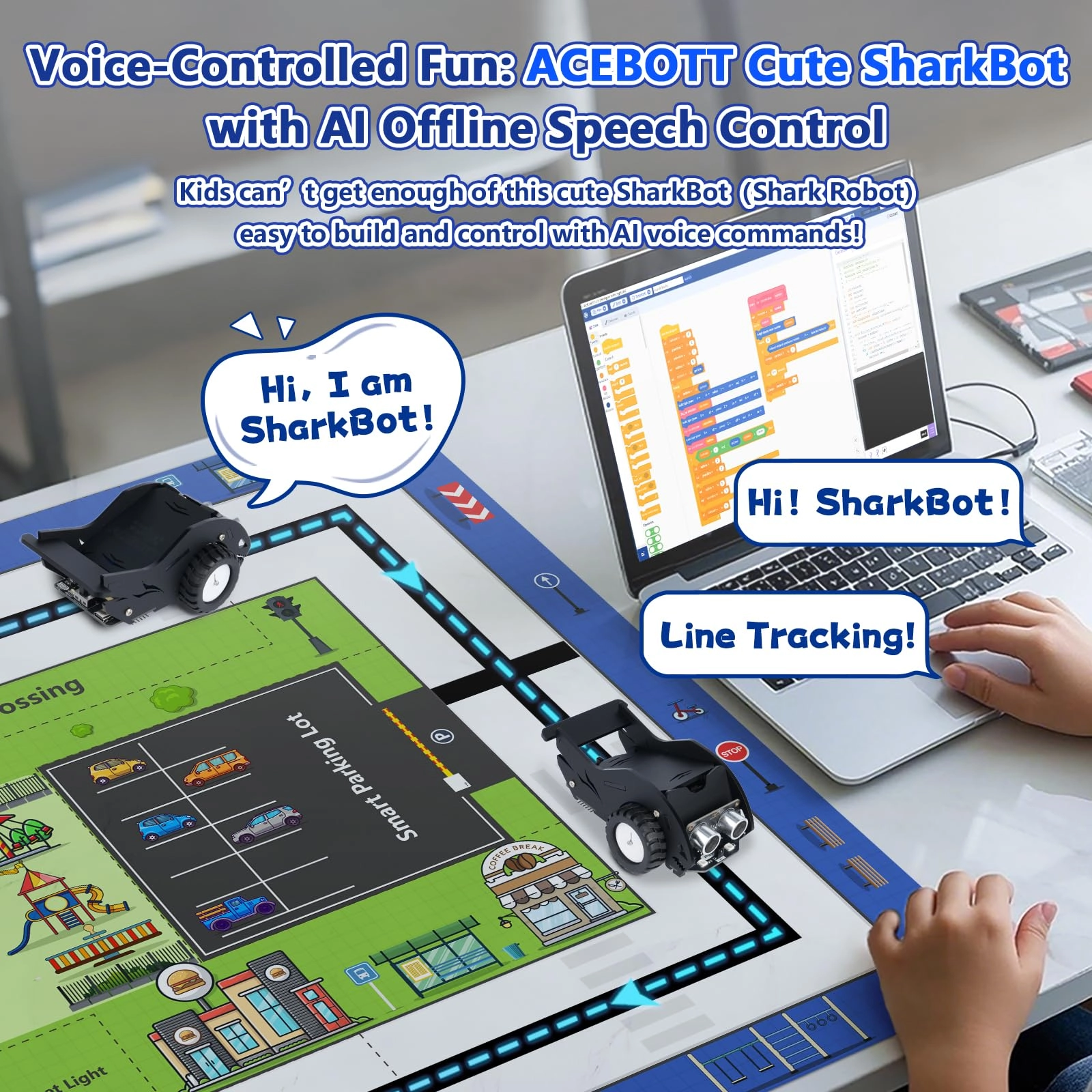 SharkBot Smart Car Kit - Coding