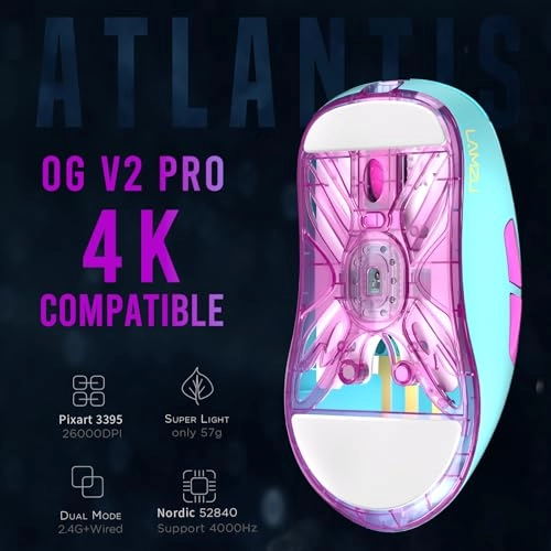 Atlantis OG V2 Pro Gaming Mouse - 2.4G, Bluetooth, USB