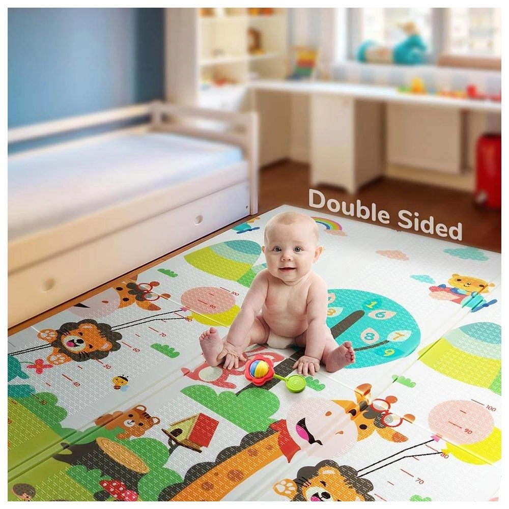 Reversible & Foldable Playmat - vibrant animal 0 month & above